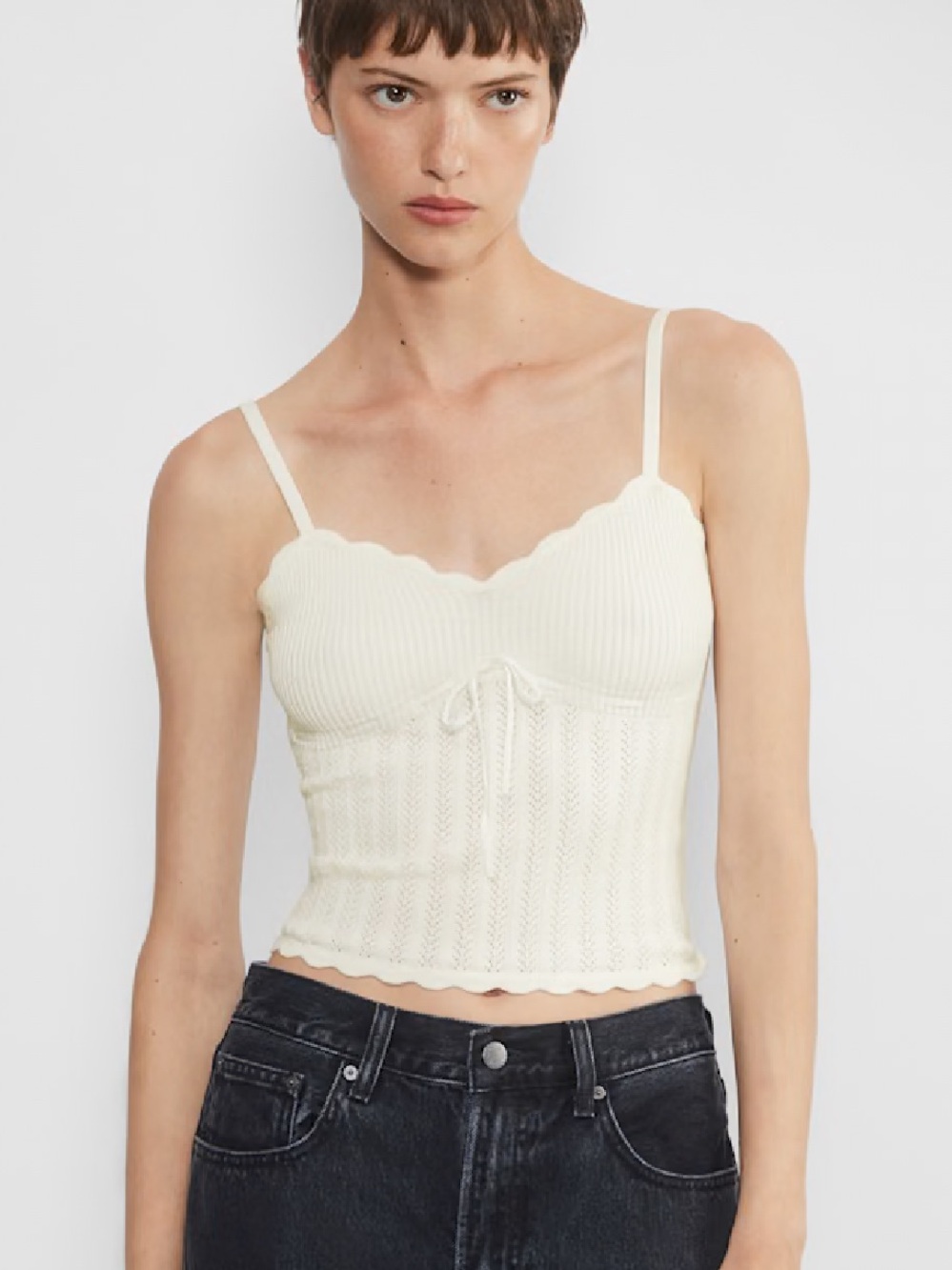 Aritzia Soloist Top Wonder Yarn Light birch